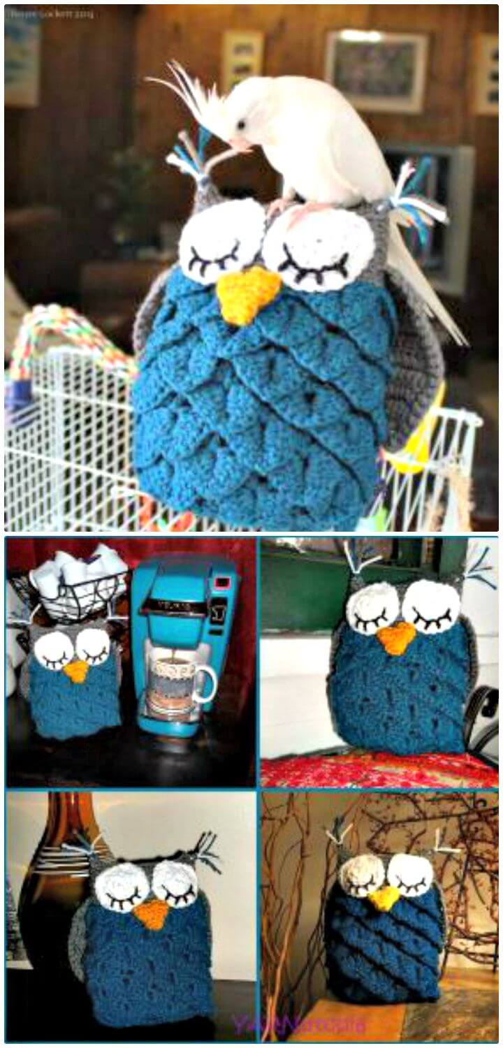 Crochet Owl Amigurumi Using The Crocodile Stitch - Free Pattern