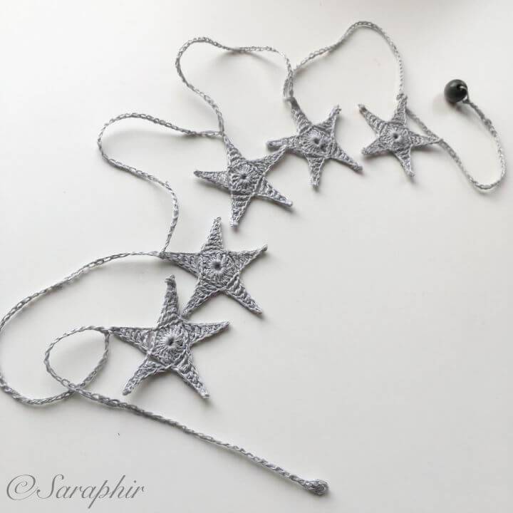 Free Crochet For Simple Star Garland Pattern 