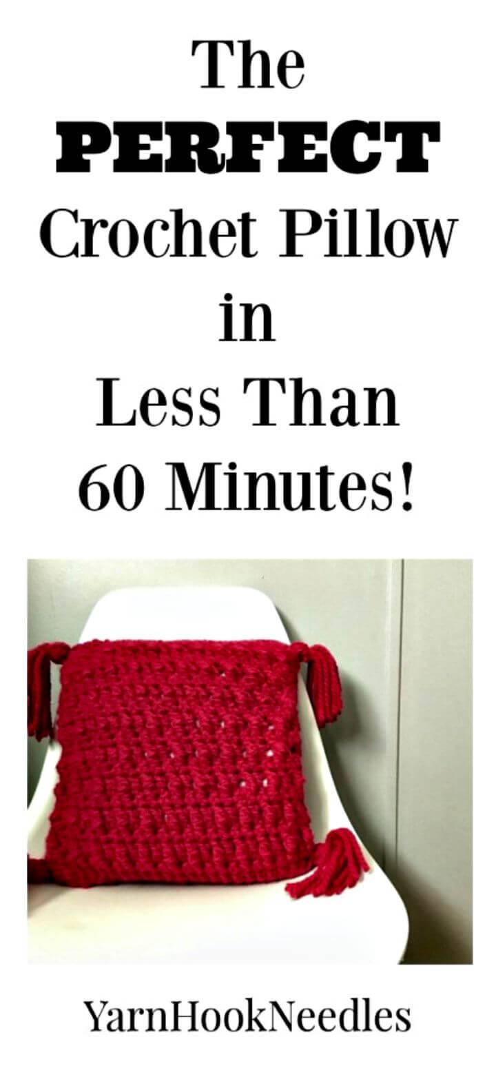 Free Crochet Perfect Throw Pillow With Tassels Pattern