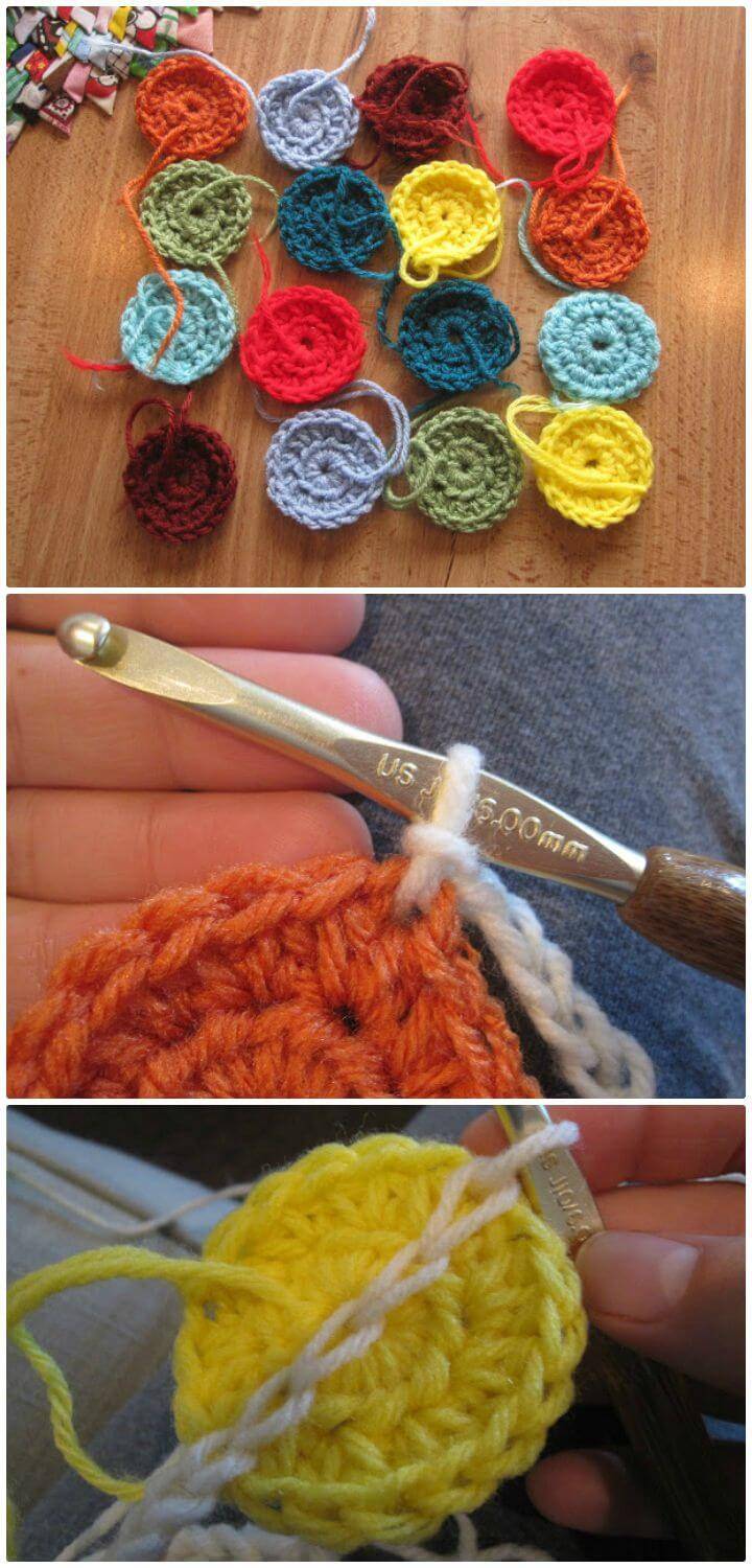How To Easy Free Crochet Polka Dot Garland Pattern