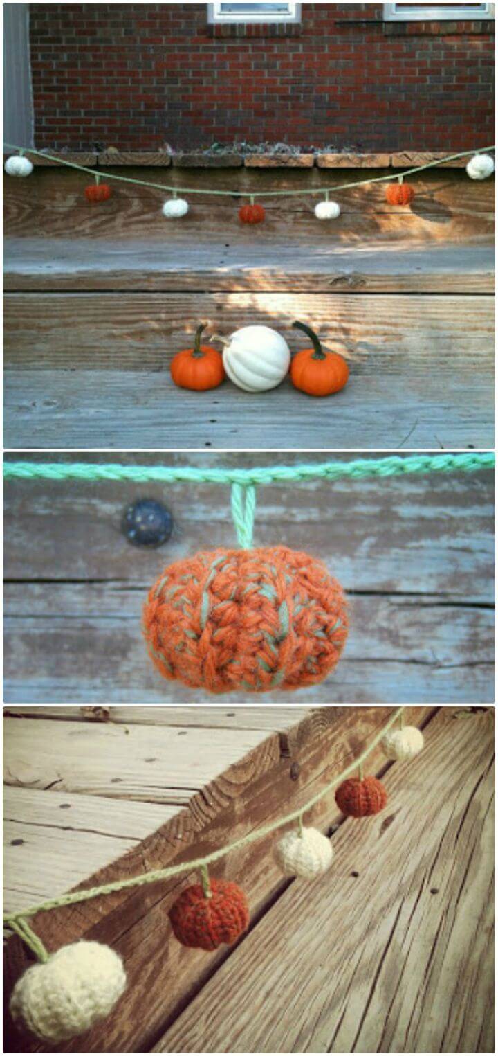 How To Free Crochet Pumpkin Garland Pattern