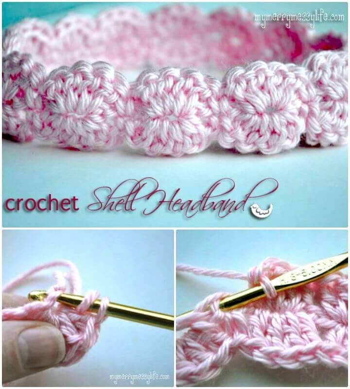 How To Free Crochet Shell Headband Pattern