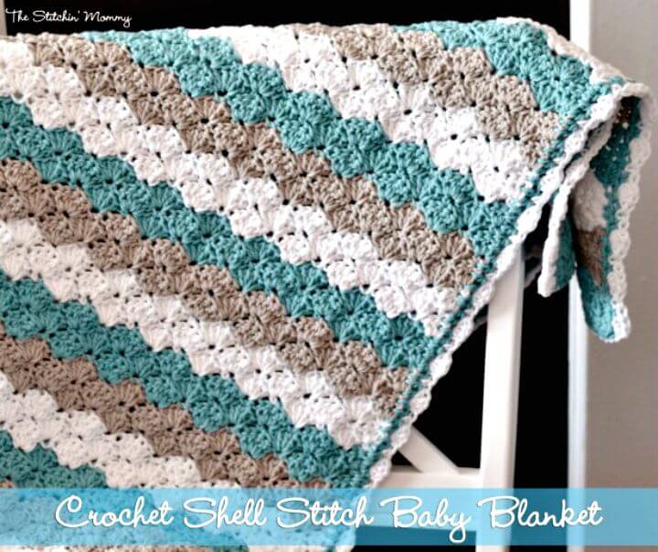 How To Crochet Shell Stitch Baby Blanket - Free Pattern