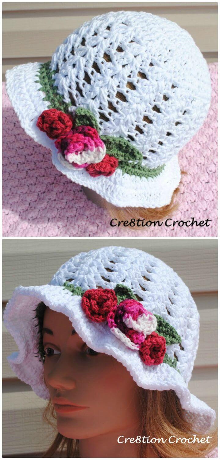 Crochet Shell Stitch Cotton Hat - Free Pattern