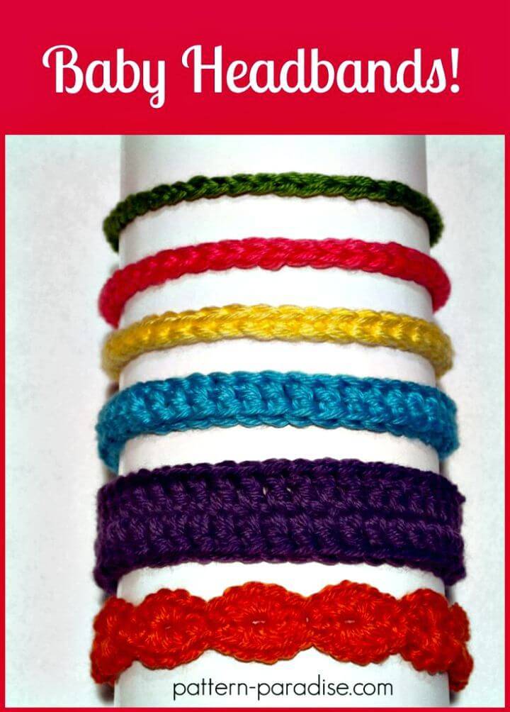How To Free Crochet Six Styles Of Baby Headbands Pattern