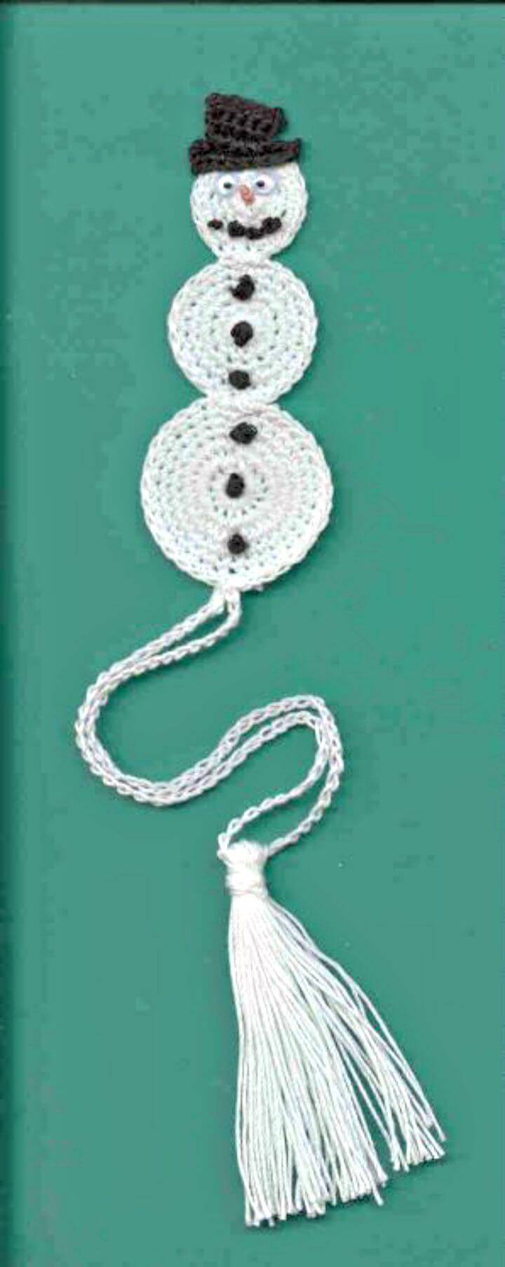 Free Crochet Snowman Bookmark Pattern