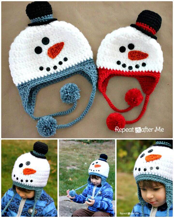 Easy Free Crochet Snowman Hat Pattern