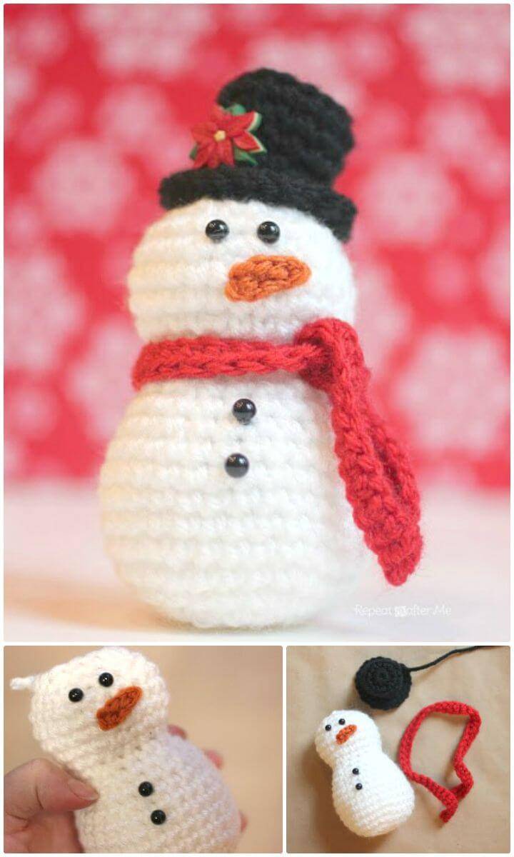 How to Crochet Snowman - Free Pattern