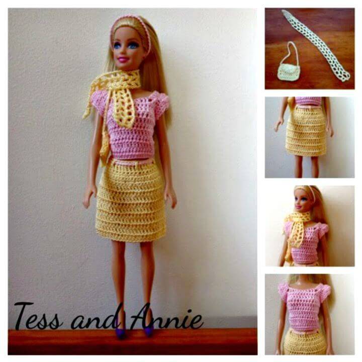 Easy Crochet Spring Barbie Outfit - Free Pattern