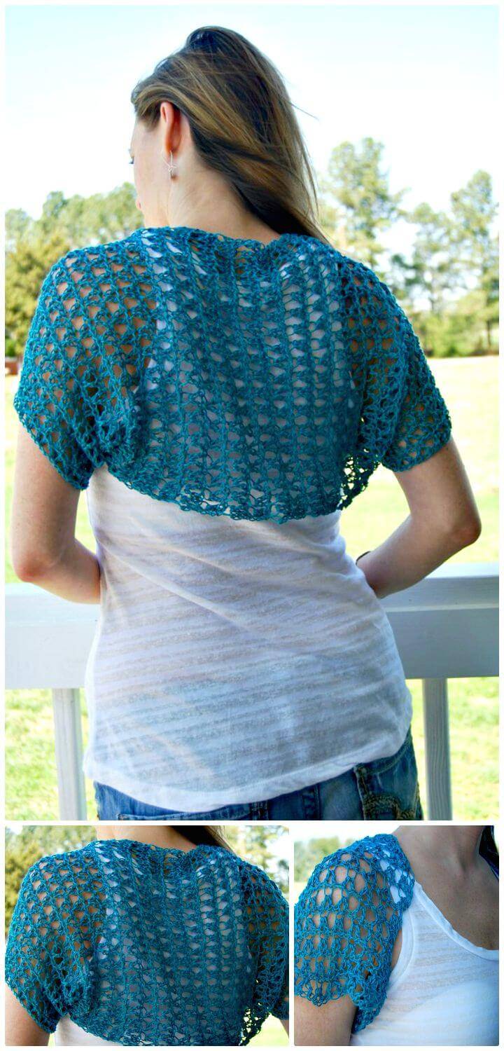 Easy Free Crochet Spring Shrug Pattern