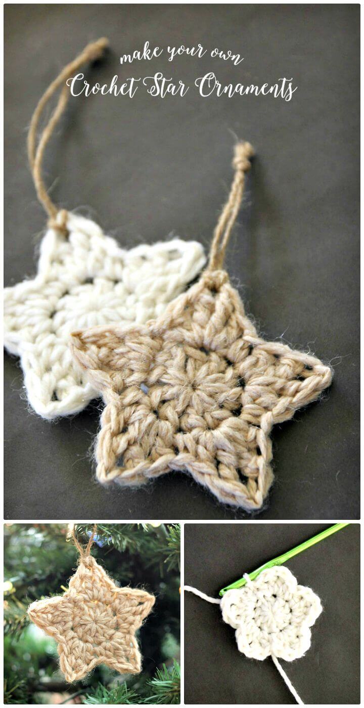 Easy Free Crochet Star Ornament Pattern