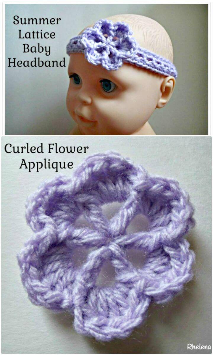 Crochet Summer Lattice Baby Headband - Free Pattern