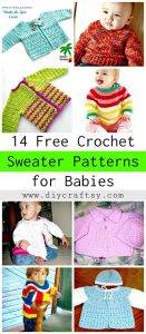 14 Free Crochet Sweater Patterns for Babies - DIY Crafts