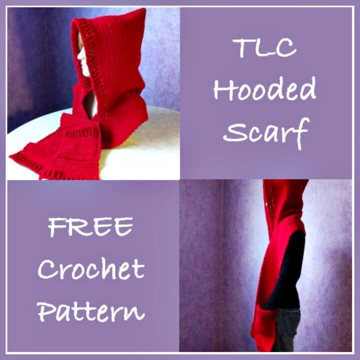 Free Crochet TLC Hooded Scarf Pattern