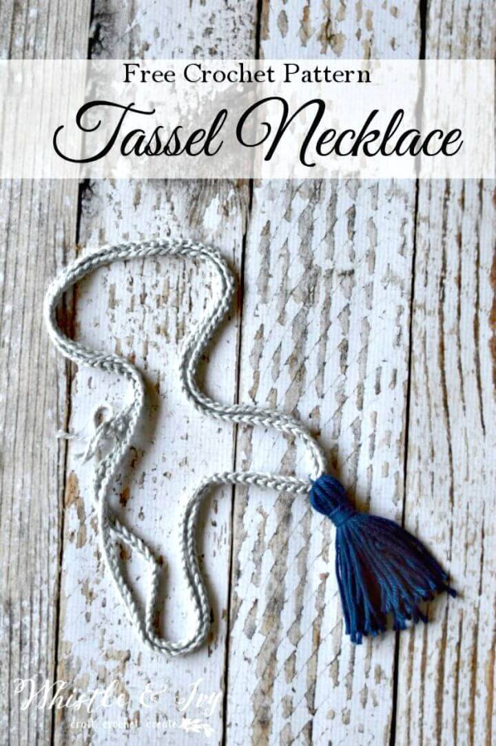 Free Crochet Tassel Necklace Pattern