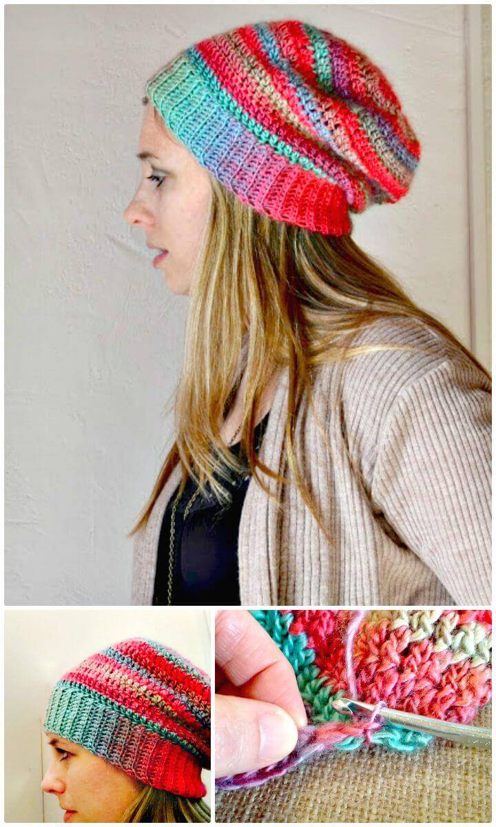 Easy Free Crochet Unforgettable Slouchy Hat Pattern