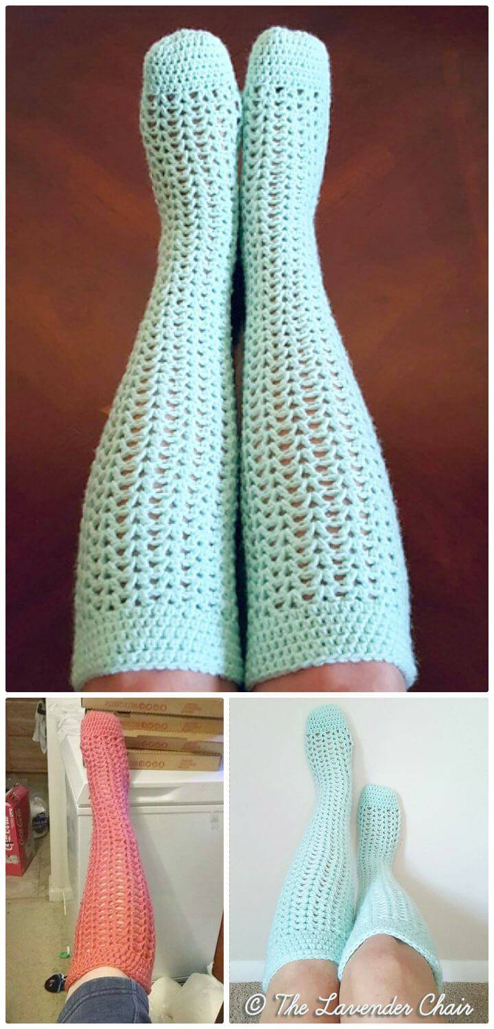 Easy Free Crochet Valerie's Knee High Socks Pattern