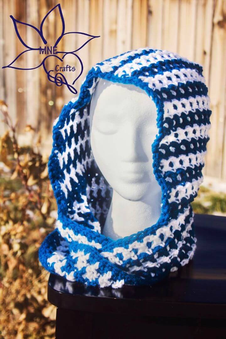 Free Crochet Winter Ain’t Over Yet Hooded Cowl Pattern