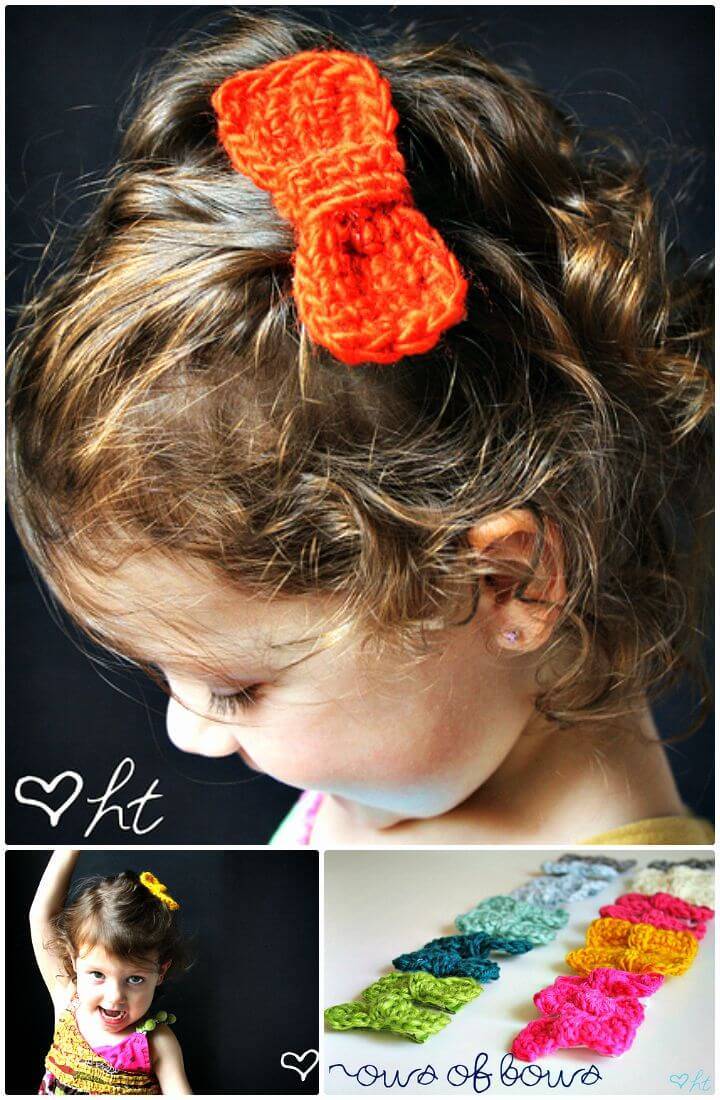 52 Free Crochet Bow Patterns Tie, Headband, Gift Bow ⋆ DIY Crafts