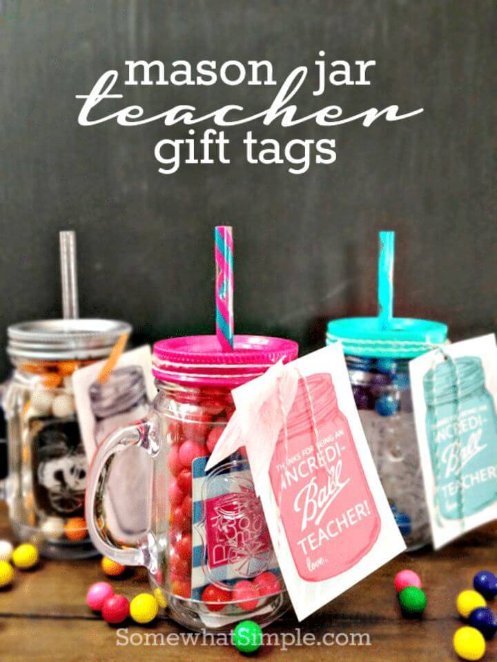 How To DIY Mason Jar Teacher Gift Tags
