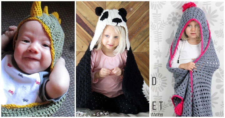 Crochet hooded animal discount blanket pattern free