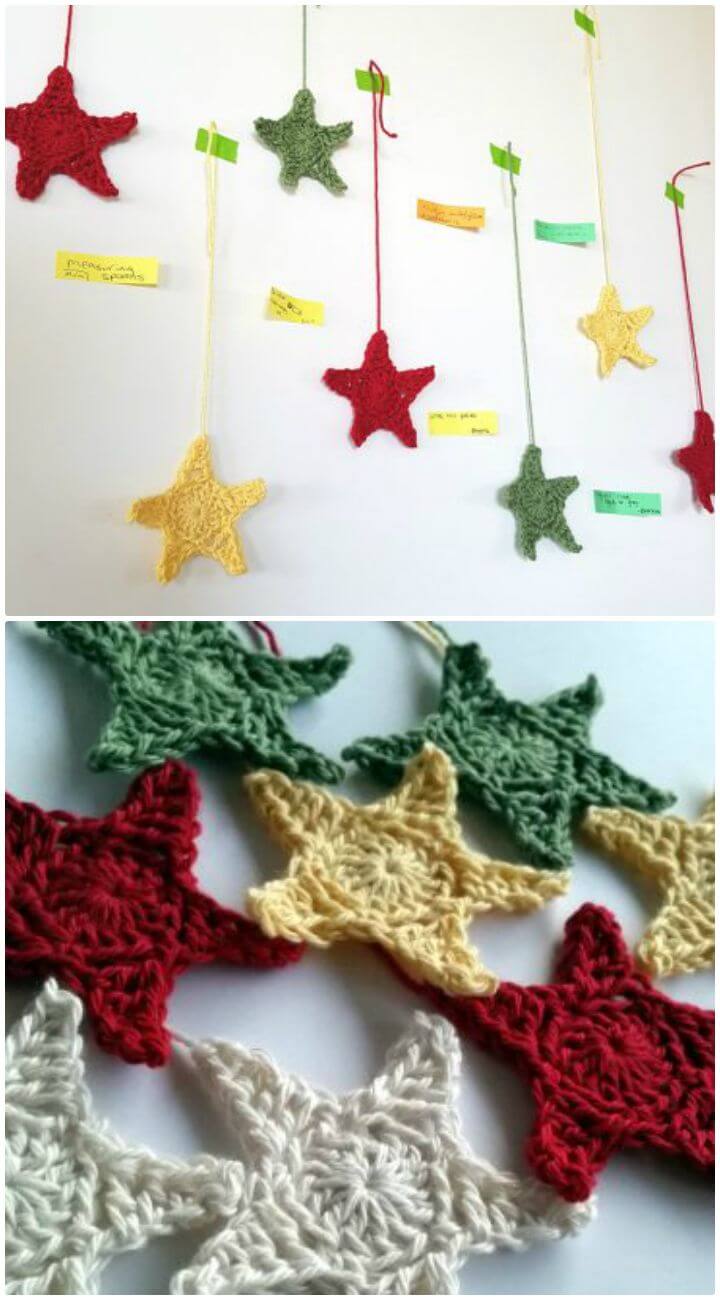 Easy Crochet Hanging Stars - Free Pattern