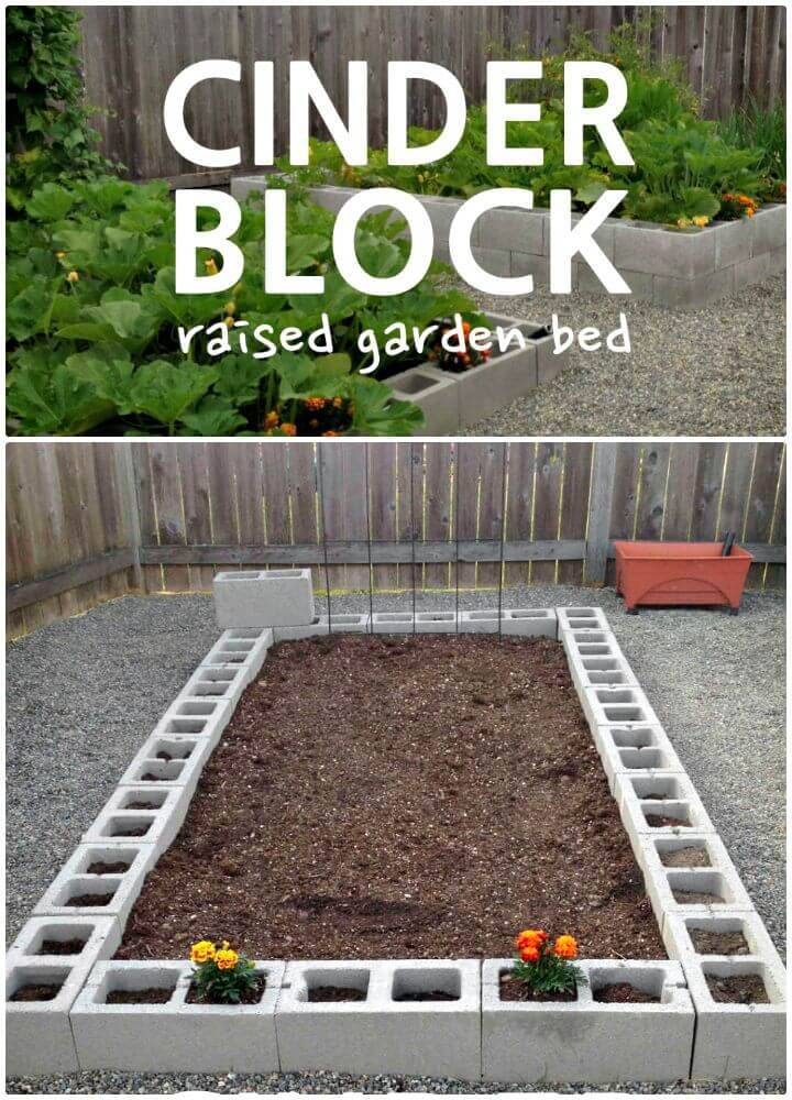 DIY A Cinder Block Raised Garden Bed - Free Tutorial