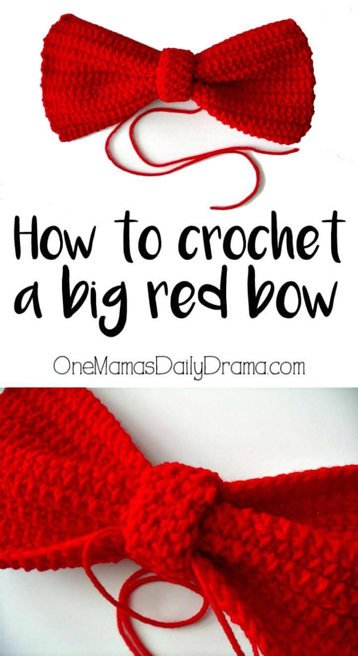 How To Crochet A Big Red Bow Pattern