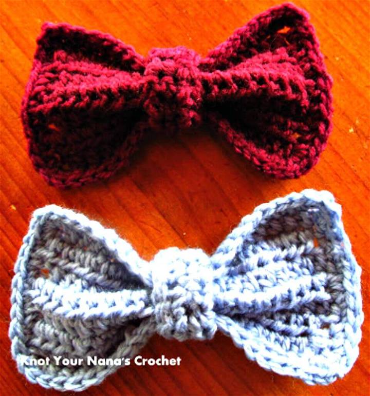 52 Free Crochet Bow Patterns | Tie, Headband, Gift Bow ⋆ DIY Crafts