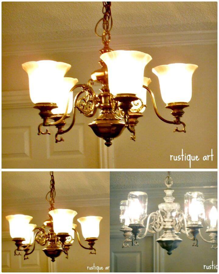 DIY Mason Jar Chandelier - Homemade Lights 