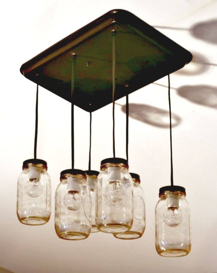 Easy DIY Mason Jar Pendant Lights - Homemade Lights
