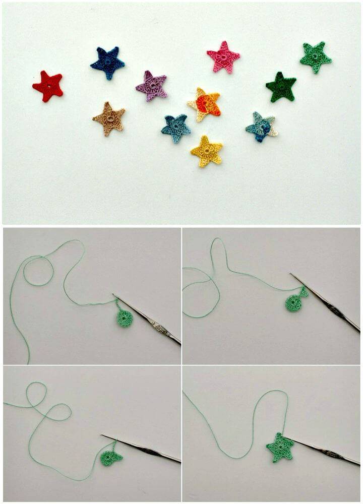 How to Easy Free Crochet Stars Pattern