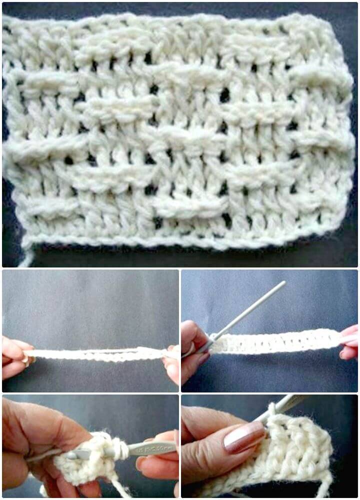 Free Crochet A Basket Weave Stitch Pattern