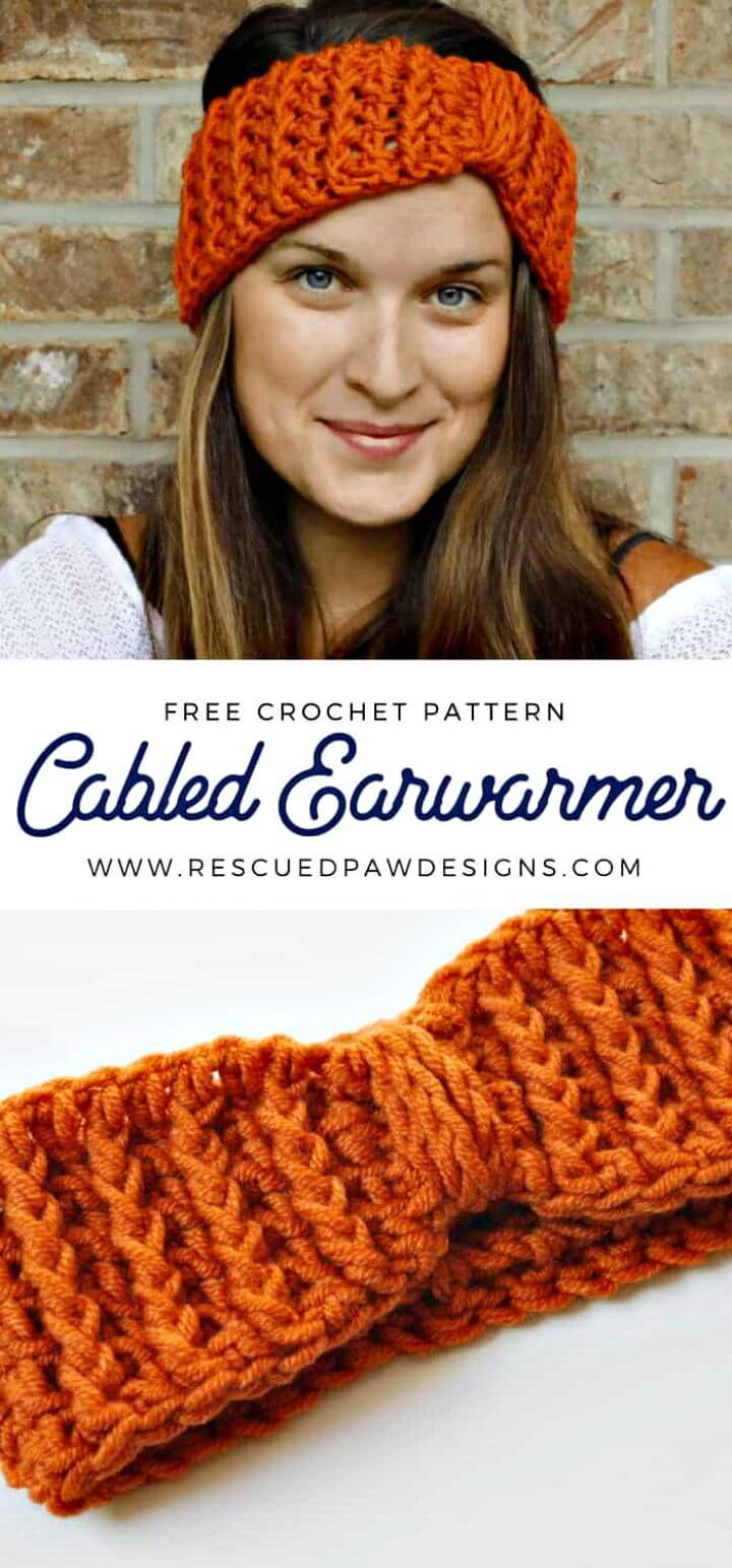 Free Crochet Cabled Ear Warmer Pattern