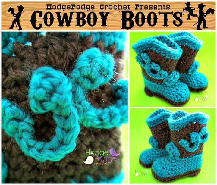 Easy Free Crochet Cowboy Boots Pattern