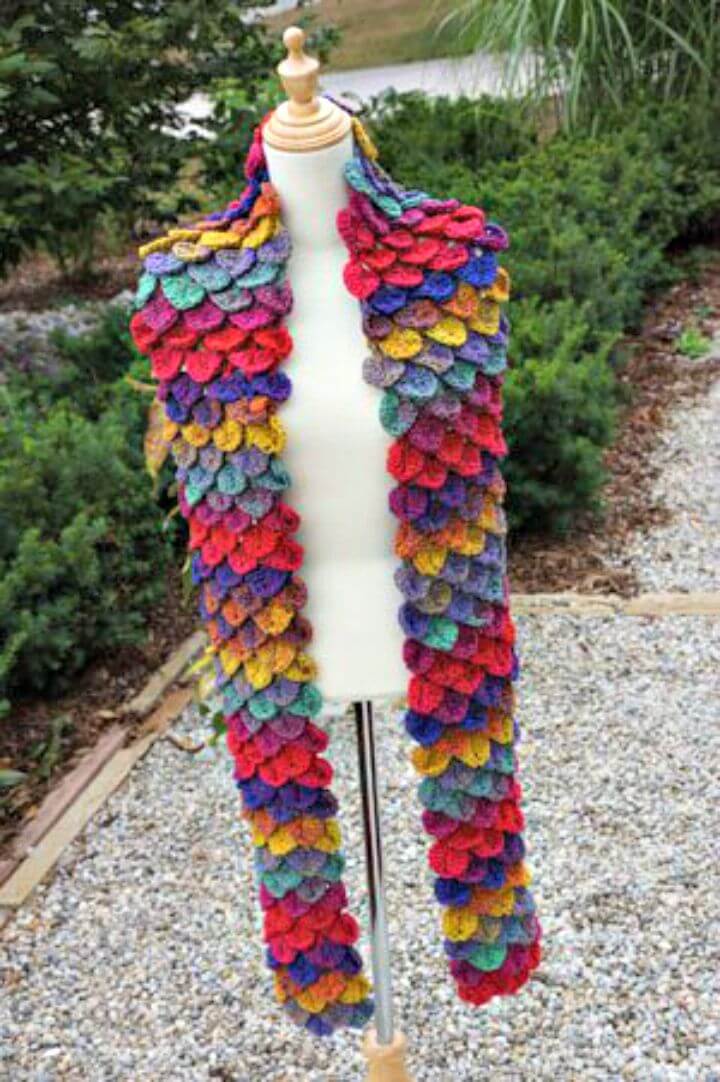 Free Crochet Crocodile Stitch Rio Scarf Pattern