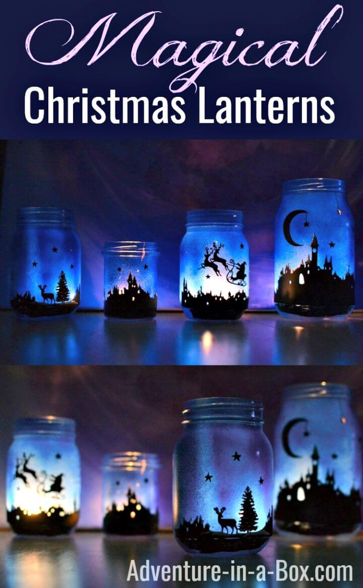 How Easy To Make Magical Christmas Mason Jars Lanterns - DIY