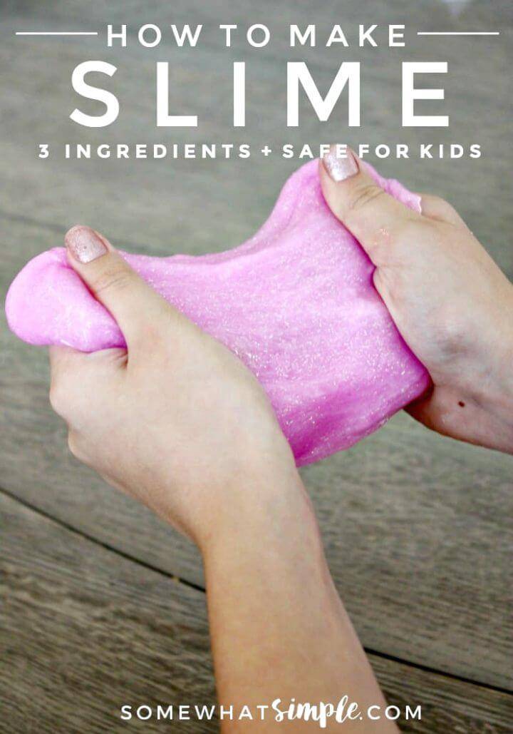 DIY Slime 3 Ingredients + Safe For Kids
