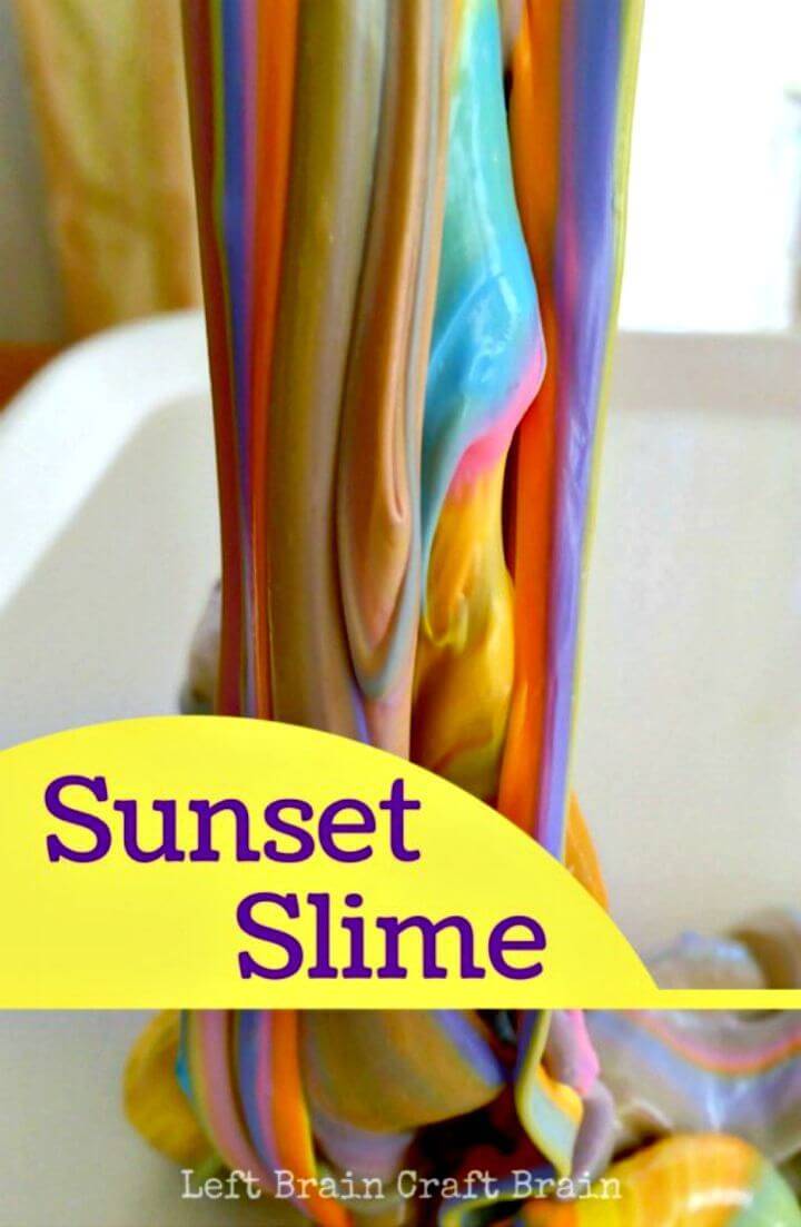 How To DIY Sunset Slime - Free Tutorial