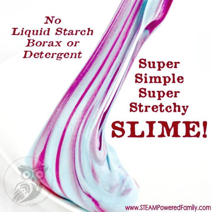 Super DIY Stretchy 3 Ingredient Saline Slime Recipe Tutorial