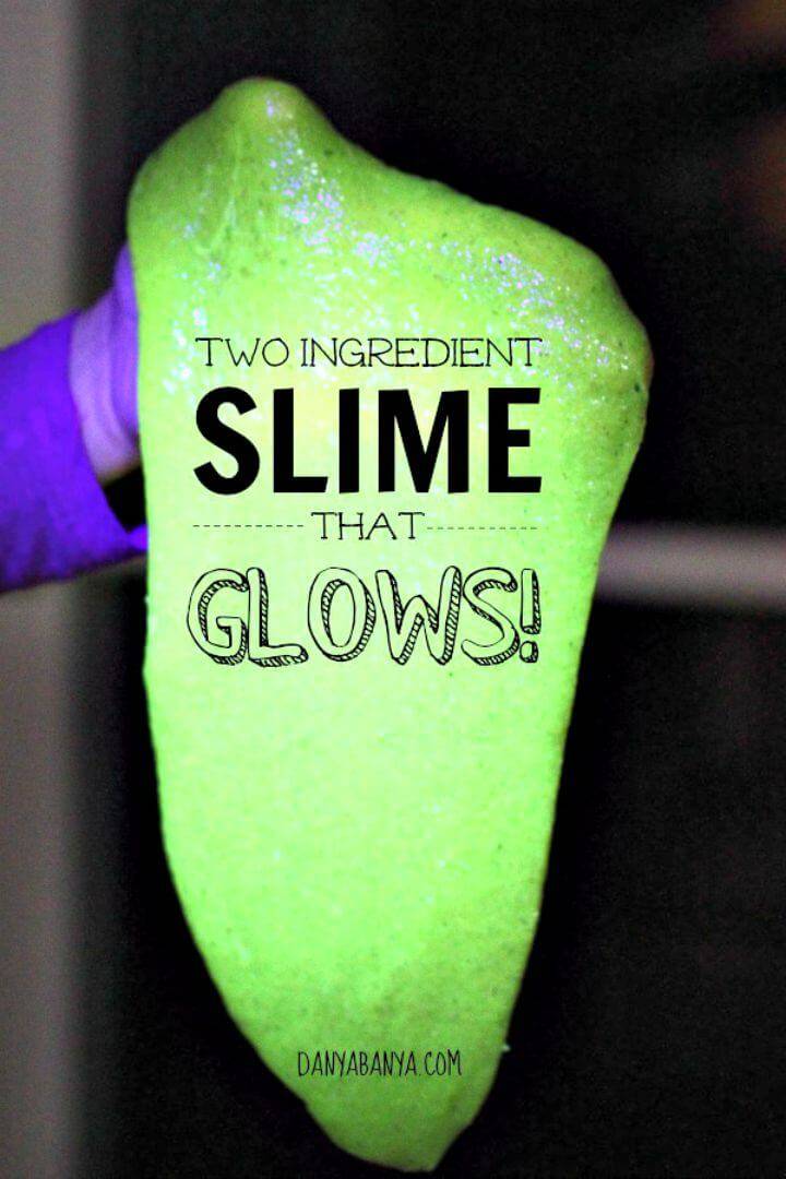 DIY Two Ingredient Slime That Glows Tutorial