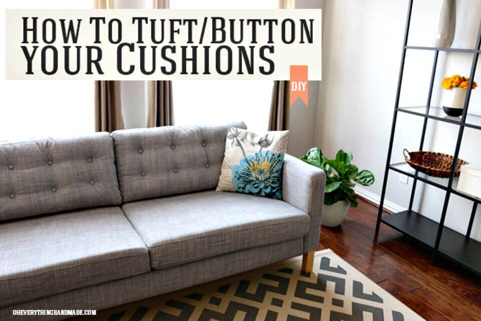 DIY Tuftbutton Your Ikea Karlstad Cushions