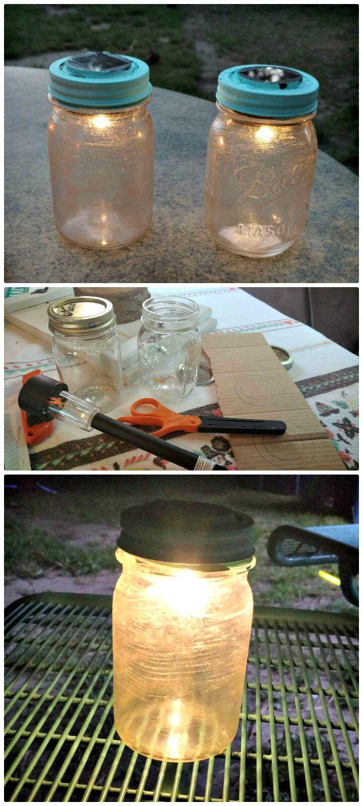 DIY Mason Jar Solar Lights - Homemade Lights
