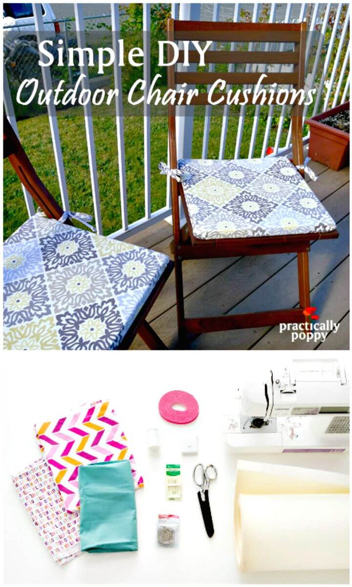 Easy How To Revamp Any Old Chair With These DIY Seat Cushions - Free Tutorial