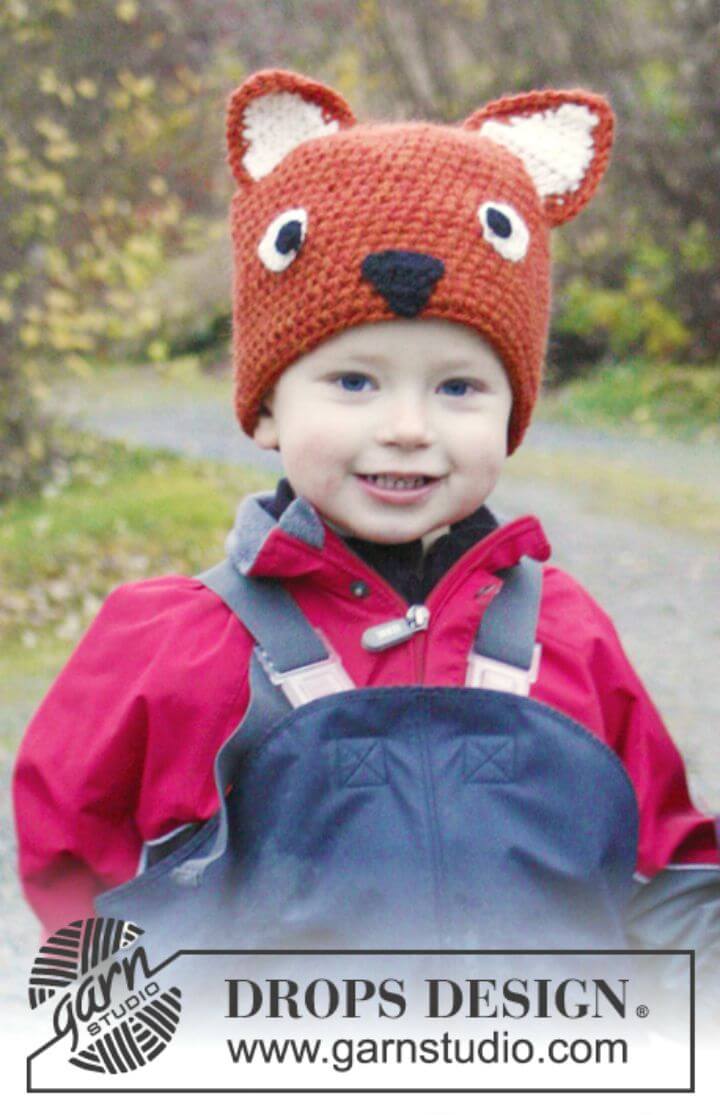 Simple And Easy How To Free Crochet Fox Hat Pattern