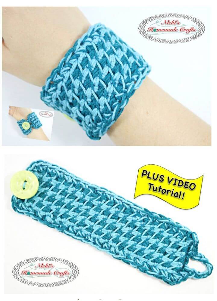Crochet Turkish Star Stitch Bracelet – Free Pattern