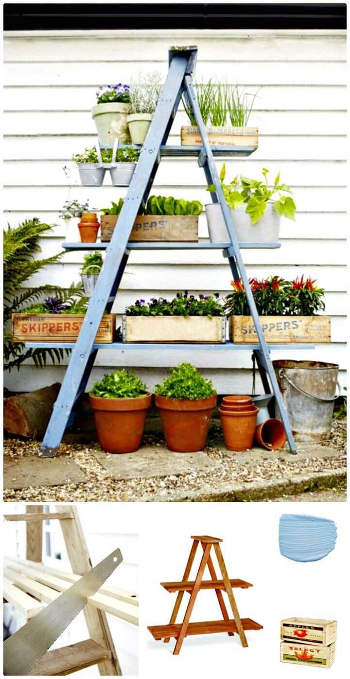 15 DIY Ladder Planter Plans - DIY Vertical Planter Ideas 