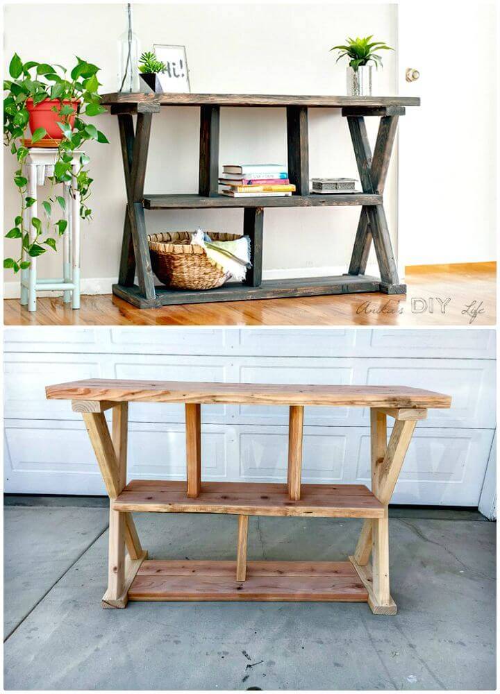 Build Your Own Rustic X-leg Entryway Console Table Tutorial