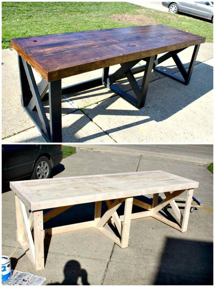 Easy How To Build A Trestle Desk From Scrap Lumber Tutorial