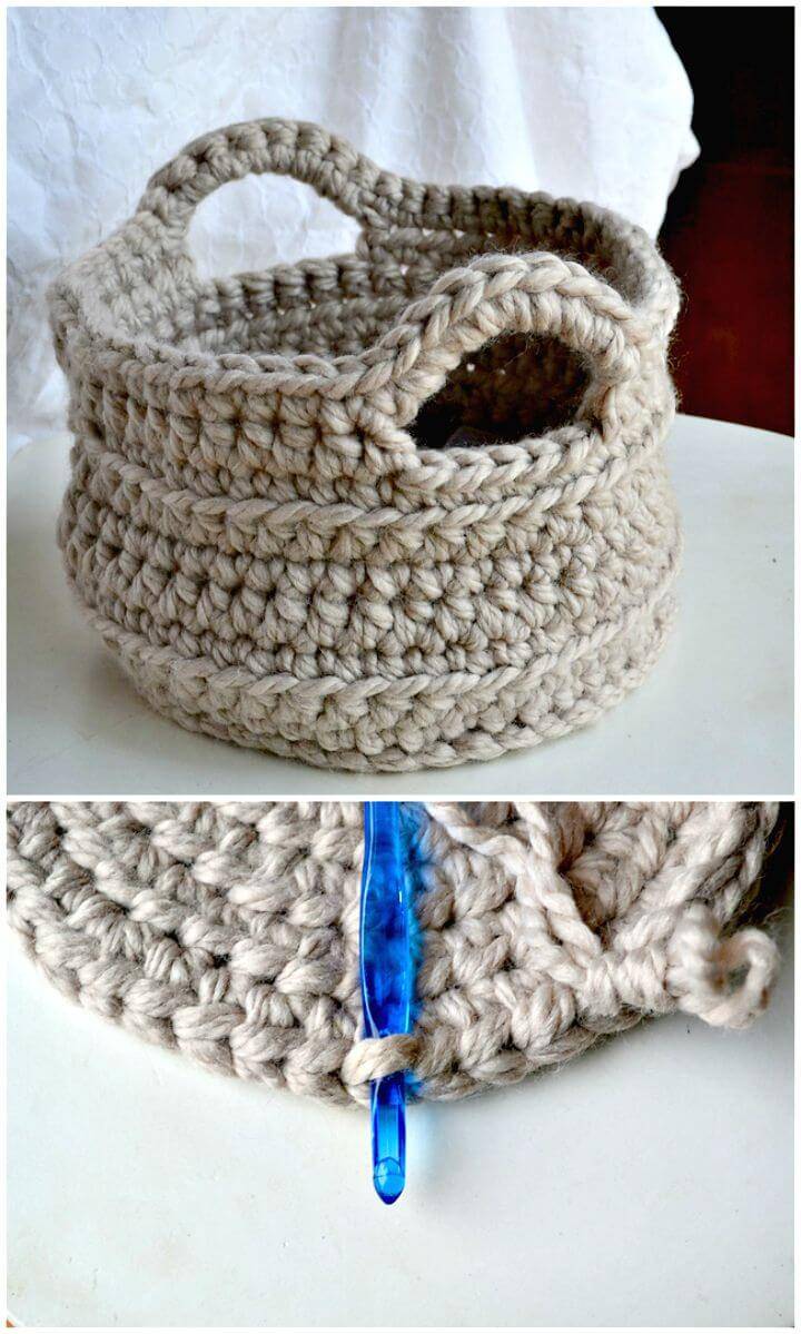 Easy Free Crochet Chunky Basket Pattern